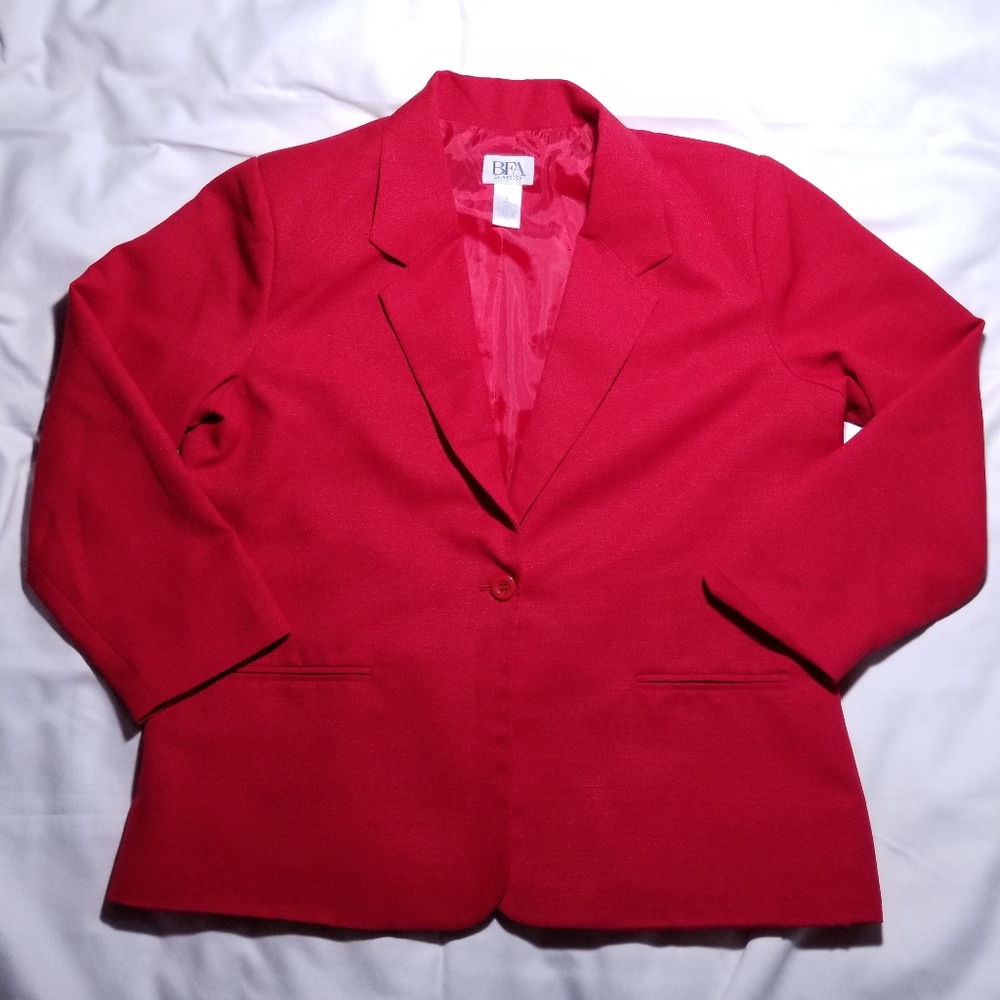 BFA Classics Red Blazer Size 18